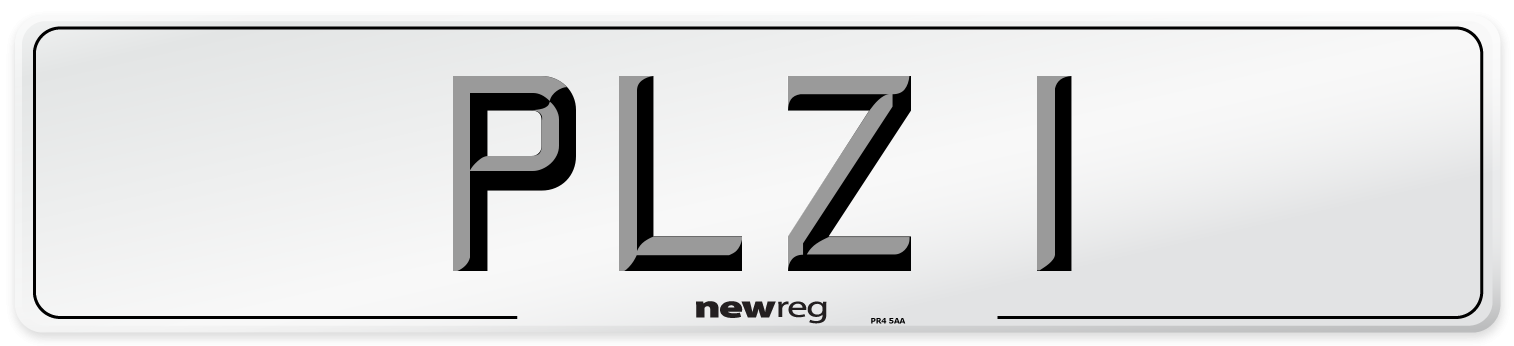 PLZ 1 Number Plate from New Reg
